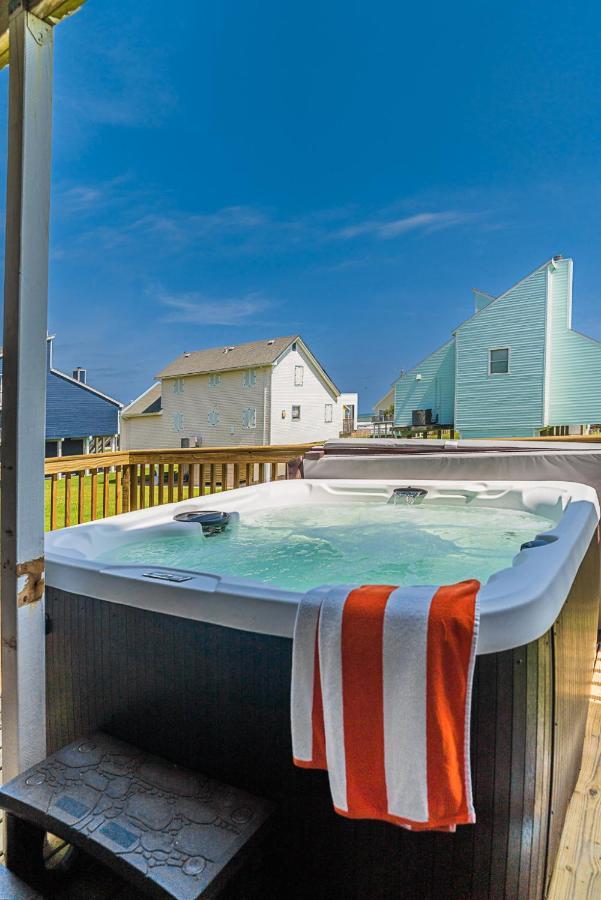 Hot Tub - Ocean Views - Steps To Private Beach - Quiet Location Galveston Esterno foto